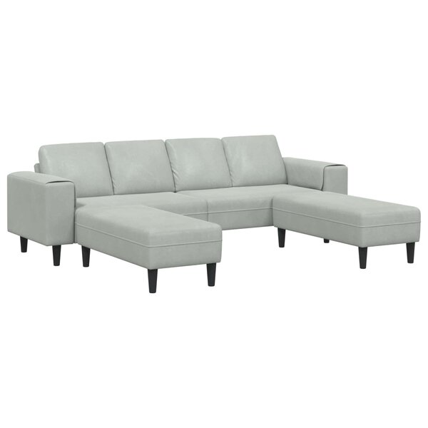 vidaXL Canapé de salon 3 Pièces Gris clair 250 x 188 x 76 cm