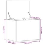 vidaXL Boîte de rangement sonoma gris 60x42x46 cm bois d'ingénierie