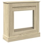 VidaXL Cadre de cheminée chêne sonoma 90x30x90 cm bois d'ingénierie