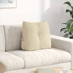 vidaXL Coussin de Dos Crème 45 x 24 x 50 cm tissu