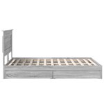 vidaXL Lit de Rangement Gris Sonoma 160 x 200 cm Bois d'ingénierie
