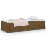vidaXL Lit de jour sans matelas marron miel 80x200 cm bois pin massif