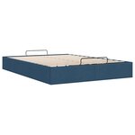 vidaXL Cadre de lit ottoman sans matelas bleu 140x190 cm tissu