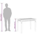 vidaXL Table à manger de jardin 110x65x80 cm bois de teck solide