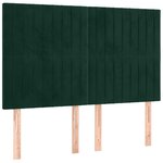 vidaXL Sommier à lattes de lit matelas et LED Vert foncé 140x200 cm