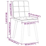vidaXL Chaises à manger lot de 4 gris nuage tissu