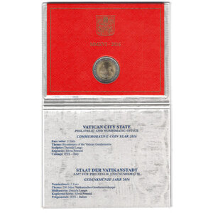 2 euros commémorative Vatican 2016 - Gendarmerie en coffret BU.