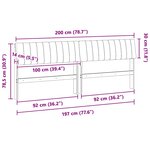 vidaXL Tête de lit capitonnée Taupe 200 cm Pin massif