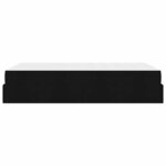 vidaXL Cadre de lit avec matelas Noir 120 x 200 cm tissu
