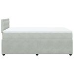 vidaXL Sommier à lattes de lit et matelas Gris clair 120x200cm Velours