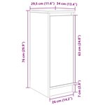 vidaXL Armoire à chaussures sonoma gris 29 5x34x76 cm bois ingénierie