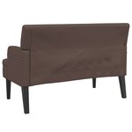 vidaXL Banc avec dossier marron 112x65 5x75 cm similicuir