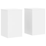 vidaXL Supports pour plantes 2 Pièces blanc 30x30x50 cm bois d'ingénierie
