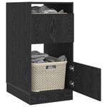 vidaXL Armoire à Laver Chêne noir 50 x 68 x 102 cm Bois d'ingénierie