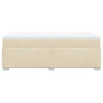 vidaXL Sommier à lattes de lit avec matelas Crème 80x200 cm Tissu