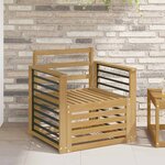 vidaXL Ensemble de canapés d'extérieur Bois d'Acacia Massif Blanc