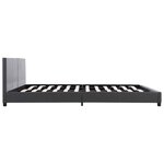 Vidaxl cadre de lit gris similicuir 180 x 200 cm