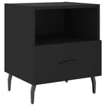 vidaXL Tables de chevet 2 Pièces noir 40x35x47 5 cm bois d’ingénierie