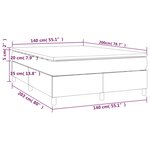 vidaXL Sommier à lattes de lit et matelas Vert foncé 140x200cm Velours