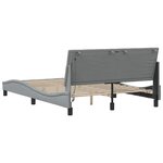 vidaXL Cadre de lit sans matelas gris clair 120x200 cm tissu