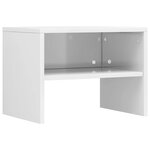 vidaXL Tables de chevet 2Pièces Blanc brillant 40x30x30cm Bois ingénierie