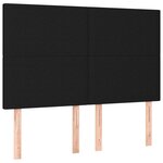 vidaXL Sommier à lattes de lit avec matelas Noir 140x190 cm Tissu