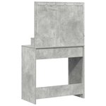 vidaXL Table de Toilette avec étagère Gris béton 75 5 x 41 x 135 cm