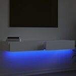 vidaXL Meubles TV avec éclairage LED 2 Pièces blanc 60x35x15 5 cm
