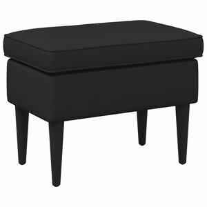 vidaXL Pouf Noir 55 x 35 x 41 cm Tissu