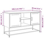 vidaXL Meuble TV jaune moutarde 100 5x39x60 5 cm acier