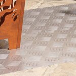 vidaXL Plaques à damier 4 Pièces Argent 100 x 40 cm Aluminium