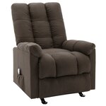 vidaXL Fauteuil de massage inclinable Marron foncé Tissu