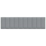 vidaXL Coussin de tête de lit gris clair 180 cm tissu