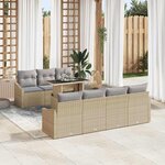 vidaXL Ensemble de canapé de jardin 8 Pièces beige et gris clair