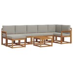 vidaXL Ensemble de canapés d'extérieur 8 Pièces Gris Naturel et Clair