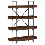 vidaXL Bibliothèque 4 niveaux chêne marron 100x33x145 5 cm