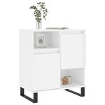 vidaXL Buffet Blanc brillant 60x35x70 cm Bois d'ingénierie