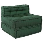 vidaXL Canapé modulaire 4 Pièces Vert tissu