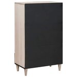 vidaXL Haut Armoire Blanc 60 x 33 x 100 cm bois de manguier massif