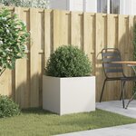 vidaXL Jardinière blanc 49x47x46 cm acier