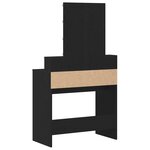 vidaXL Coiffeuse Chêne noir 80 x 41 x 144 5 cm Bois d'ingénierie