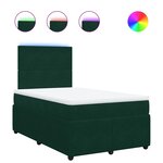 vidaXL Sommier à lattes de lit et matelas Vert foncé 120x200cm Velours