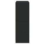 vidaXL Buffet haut avec portes noir 68x37x109 cm bois d'ingénierie