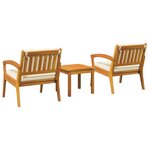 vidaXL Ensemble bistrot Marron 45 x 45 x 38cm Bois d'acacia massif