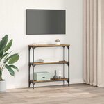 vidaXL Table console avec étagère Bois ancien 75 x 22.5 x 75 cm