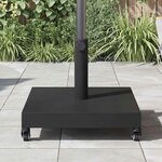 vidaXL Base de parasol extérieur Noir 45 x 45 x 31.5 cm Acier  Béton