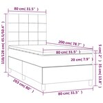 vidaXL Sommier à lattes de lit et matelas et LED Vert foncé 80x200 cm