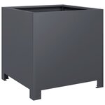 vidaXL Jardinières 2 Pièces anthracite 40x40x40 cm acier