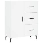 vidaXL Buffet haut Blanc 69 5x34x180 cm Bois d'ingénierie