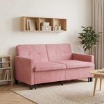 vidaXL Canapé-Lit Rose Tissu